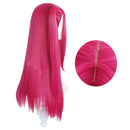 Kids Anime K-Pop: Demon Hunters Mira Cosplay Magenta Wig With Pigtail - AwwwCos