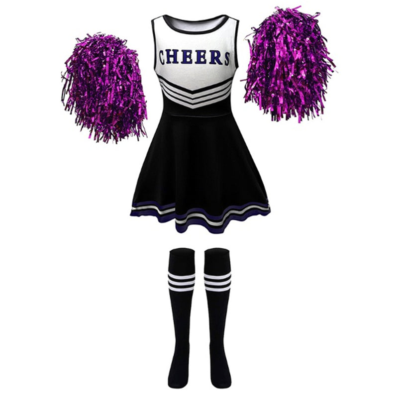 4 Kinds Cheerleading Cosplay Costume Syage Performance Sleeveless Dress - AwwwCos