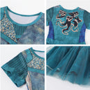 4 Kinds Child Girls Descendants Cosplay Costume Cap Sleeve Tutu Dress - AwwwCos