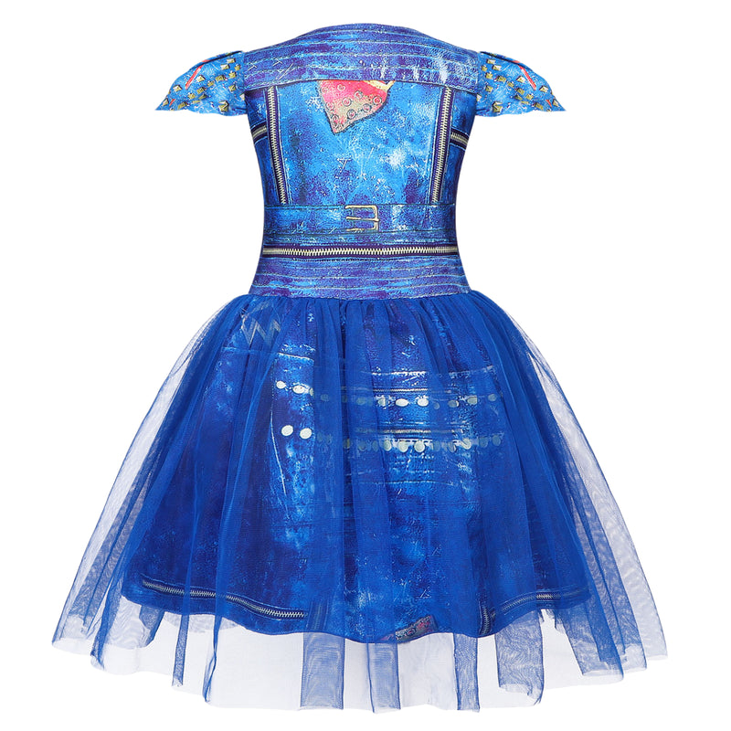 4 Kinds Child Girls Descendants Cosplay Costume Cap Sleeve Tutu Dress - AwwwCos