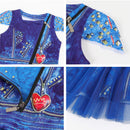 4 Kinds Child Girls Descendants Cosplay Costume Cap Sleeve Tutu Dress - AwwwCos