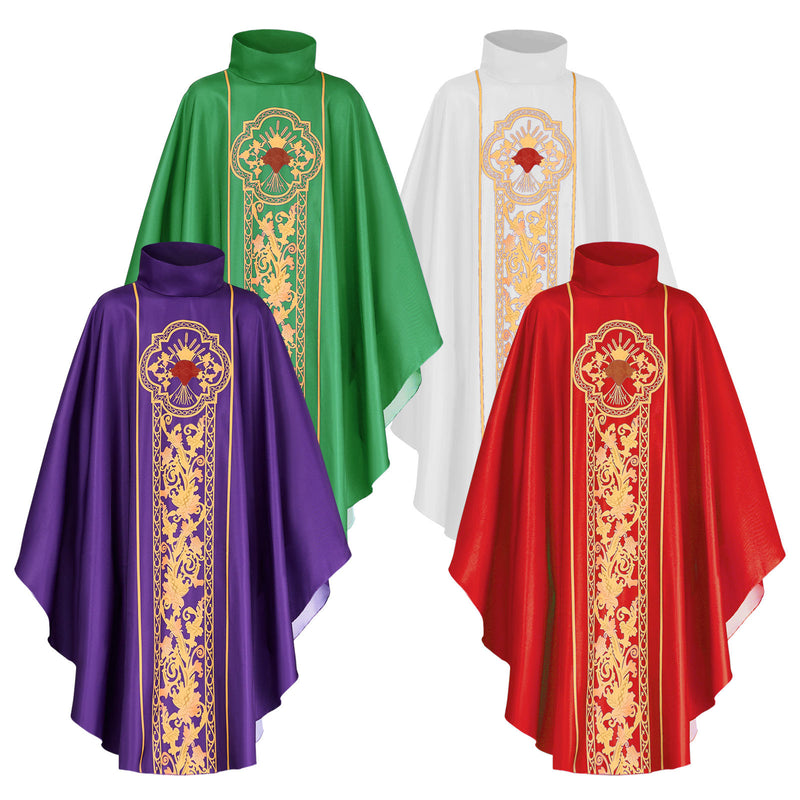 4 Kinds Clergy Elegance Catholic Priest Church Father Mass Vestment Robe - AwwwCos