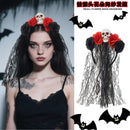 4 Kinds Day Of The Dead Halloween Flower Headband Rose Floral Skull Headpiece Veil - AwwwCos