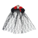 4 Kinds Day Of The Dead Halloween Flower Headband Rose Floral Skull Headpiece Veil - AwwwCos