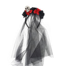 4 Kinds Day Of The Dead Halloween Flower Headband Rose Floral Skull Headpiece Veil - AwwwCos