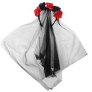 4 Kinds Day Of The Dead Halloween Flower Headband Rose Floral Skull Headpiece Veil - AwwwCos