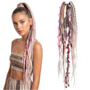 4 Kinds Dreadlock Colored Rope Ponytail Crochet Hair Wig Dreadlock Ponytal