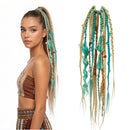 4 Kinds Dreadlock Colored Rope Ponytail Crochet Hair Wig Dreadlock Ponytal