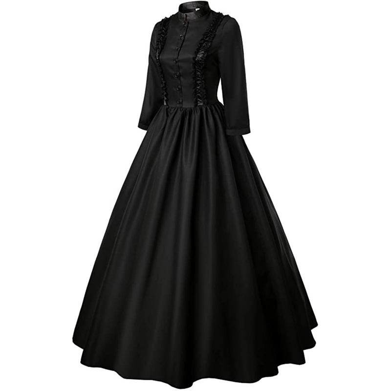 4 Kinds Female Victorian Vintage Goth Lace Maxi Dress Lady Ball Gown - AwwwCos