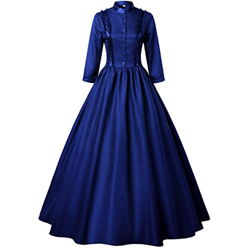 4 Kinds Female Victorian Vintage Goth Lace Maxi Dress Lady Ball Gown - AwwwCos