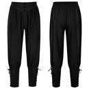 4 Kinds Men Viking Pirate Cosplay Renaissance Medieval Lace Up Tapered Pants