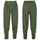 4 Kinds Men Viking Pirate Cosplay Renaissance Medieval Lace Up Tapered Pants