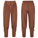 4 Kinds Men Viking Pirate Cosplay Renaissance Medieval Lace Up Tapered Pants
