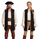 4 Kinds Unisex Pirate Vest Sleeveless Renaissance Robe Medieval Cosplay Costume
