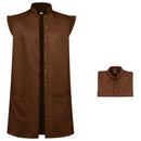 4 Kinds Unisex Pirate Vest Sleeveless Renaissance Robe Medieval Cosplay Costume
