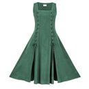 4 Kinds Women Sleeveless Lace Up Underbust Pirate High Low Split Peasant Dress - AwwwCos