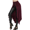 4 Kinds Women Vintage Gothic Steampunk High Low Skirt Drawstring Adjust Waist - AwwwCos