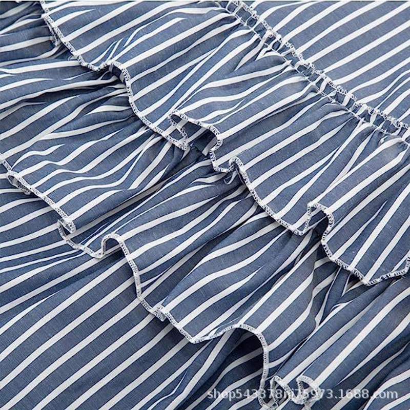 4 Kinds Womens Vintage Striped Steampunk Fashion Adjustable High Low Skirt - AwwwCos