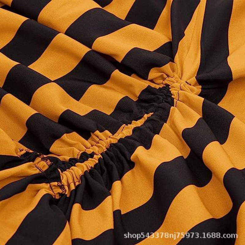 4 Kinds Womens Vintage Striped Steampunk Fashion Adjustable High Low Skirt - AwwwCos