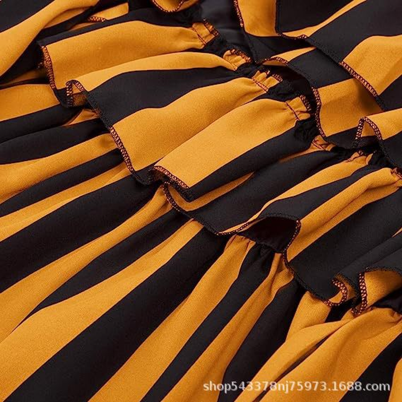 4 Kinds Womens Vintage Striped Steampunk Fashion Adjustable High Low Skirt - AwwwCos