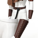4Pcs Medieval Viking Cosplay Accessories Frayed Hooded Scarf Lace Up Bracers Single Shoulder Armor Belt Safety Pins