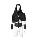 4Pcs Medieval Viking Cosplay Accessories Hooded Scarf Corset Lace Up Bracers Single Shoulder Armor Safety Pins