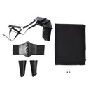 4Pcs Medieval Viking Cosplay Accessories Hooded Scarf Corset Lace Up Bracers Single Shoulder Armor Safety Pins