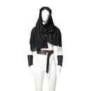4Pcs Medieval Viking Cosplay Accessories Set Hooded Scarf Belt Wrist Wraps Safety Pins