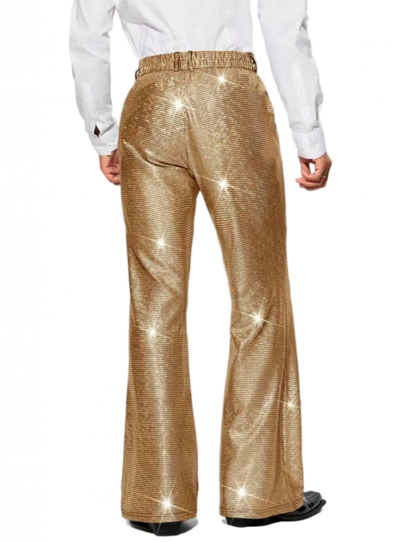4 kinds Men Sparkly Club Cocktail Party Loose Waist Casual Long Pants - AwwwCos