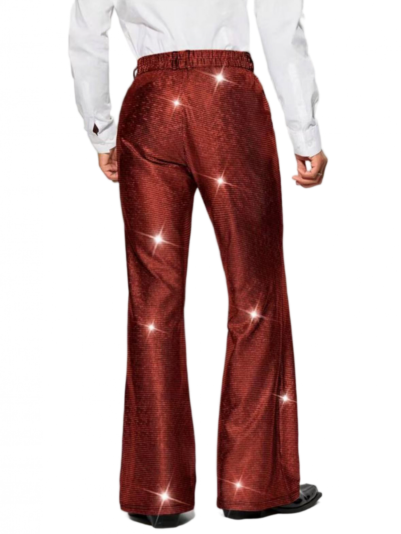 4 kinds Men Sparkly Club Cocktail Party Loose Waist Casual Long Pants - AwwwCos