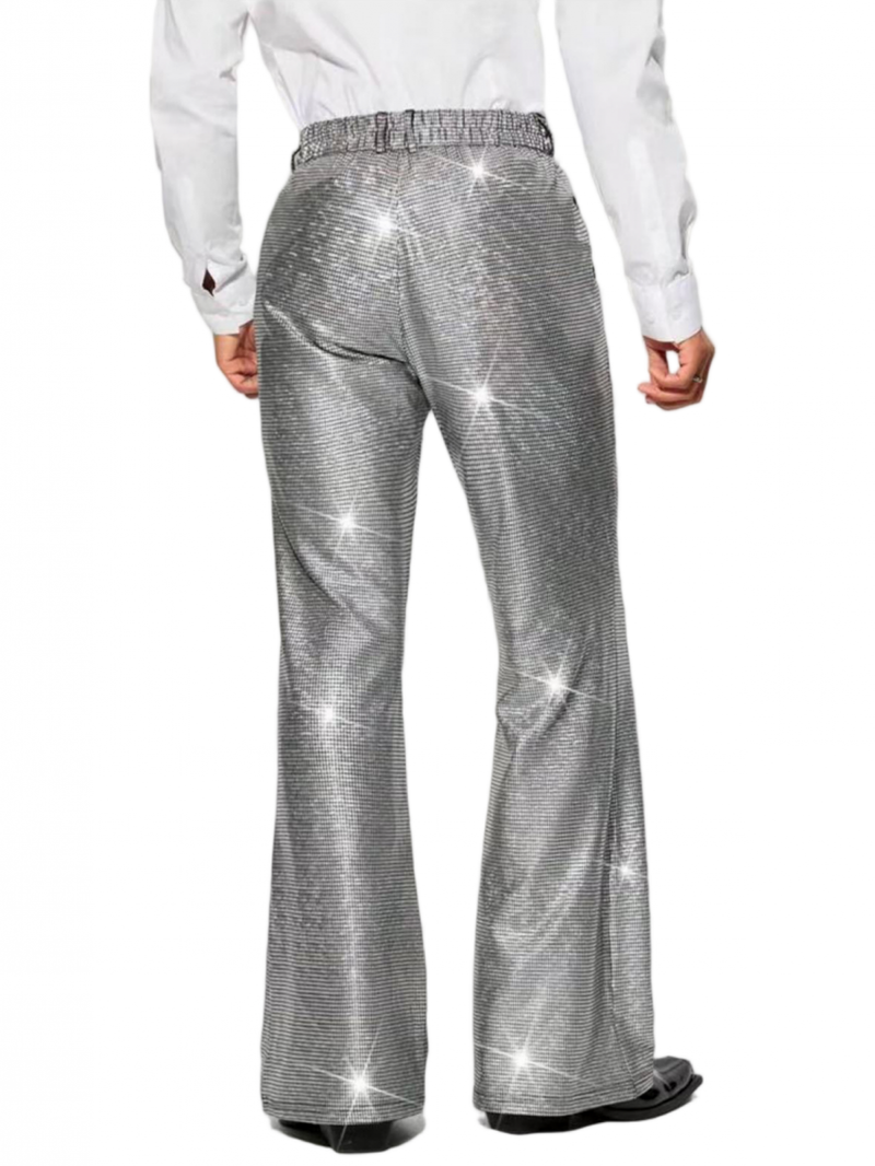 4 kinds Men Sparkly Club Cocktail Party Loose Waist Casual Long Pants - AwwwCos