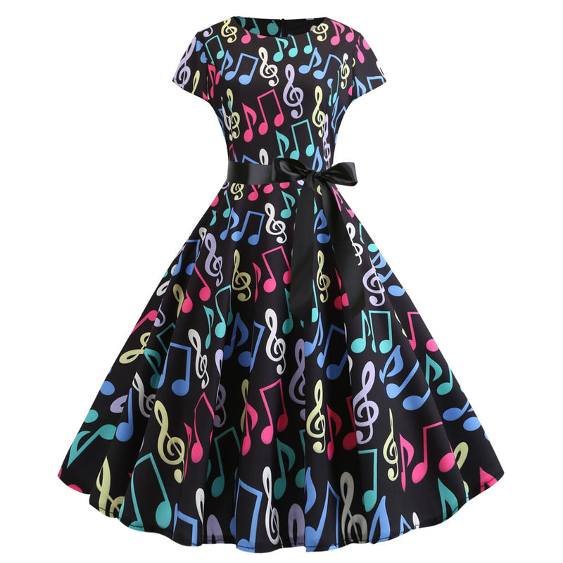 50s 60s Retro Audrey Boatneck Cap Sleeve Vintage Swing Cocktail Party Dress