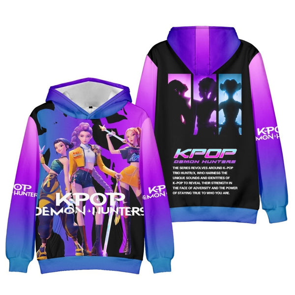 5 Kinds Kid Adult Anime K-Pop Demon Hunters Cosplay Costume Animal Hoodies