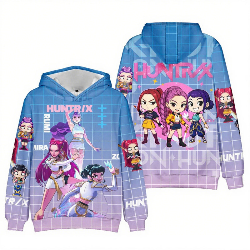 5 Kinds Kid Adult Anime K-Pop Demon Hunters Cosplay Costume Animal Hoodies
