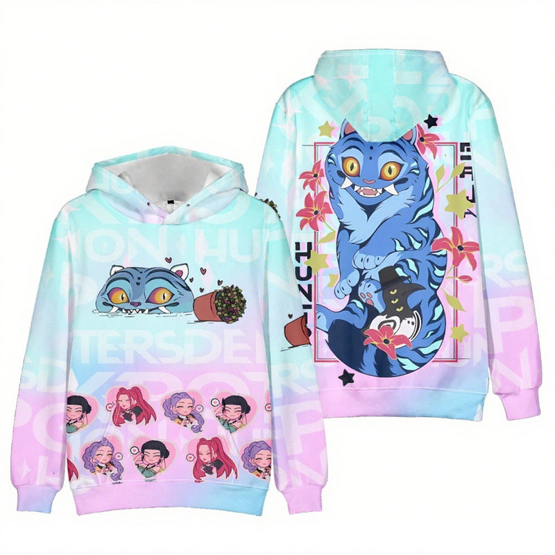 5 Kinds Kid Adult Anime K-Pop Demon Hunters Cosplay Costume Animal Hoodies