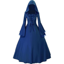 5 Kinds Medieval Gothic Witch Cosplay Victorian Hooded Lace-Up Dress - AwwwCos