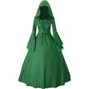 5 Kinds Medieval Gothic Witch Cosplay Victorian Hooded Lace-Up Dress - AwwwCos