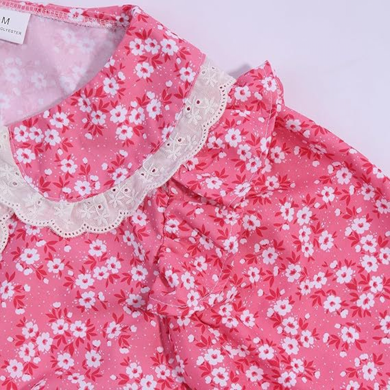 5 Kinds Prairie Girl Cosplay Costume Floral Dress With Apron Hat