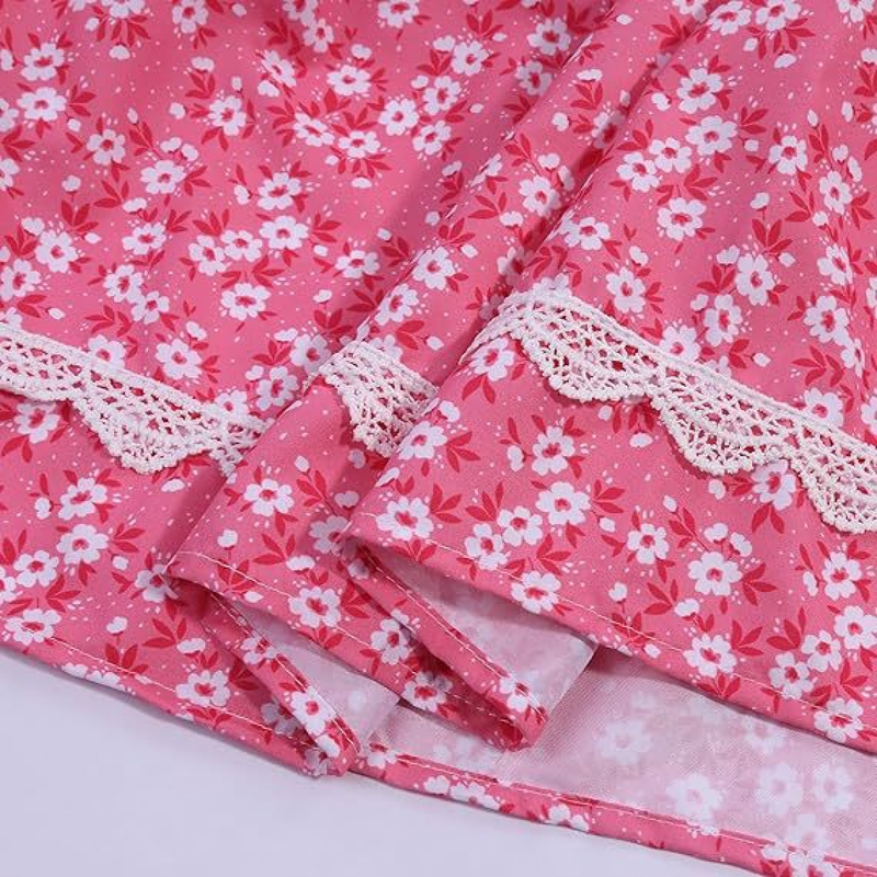5 Kinds Prairie Girl Cosplay Costume Floral Dress With Apron Hat