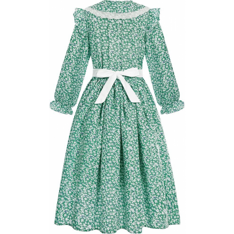 5 Kinds Prairie Girl Cosplay Costume Floral Dress With Apron Hat