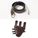 5Pcs Medieval Viking Cosplay Accessories Set Hooded Scarf Belt Leg Wraps Sabbard Safety Pins