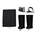 5Pcs Medieval Viking Cosplay Accessories Set Hooded Scarf Belt Leg Wraps Sabbard Safety Pins