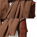 5Pcs Medieval Viking Cosplay Accessories Set Hooded Scarf Eyepatch Shoulder Armor