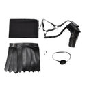 5Pcs Medieval Viking Cosplay Accessories Set Hooded Scarf Eyepatch Shoulder Armor
