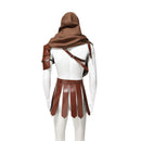 5Pcs Medieval Viking Cosplay Accessories Set Hooded Scarf Eyepatch Shoulder Armor