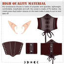 5 Piece Women Renaissance Fairy Costume Suit Medieval Hooded Robe Elf Ear - AwwwCos