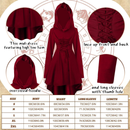 5 Piece Women Renaissance Fairy Costume Suit Medieval Hooded Robe Elf Ear - AwwwCos