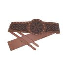 Nordic Viking Embossed Medieval Vintage Waist Seal Knight Wide Belt - AwwwCos