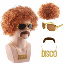 60s 70s 80s Disco Rocker Hippies Cosplay Short Orange Curly Wig Accessories - AwwwCos