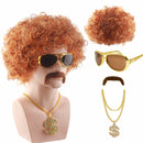 60s 70s 80s Disco Rocker Hippies Cosplay Short Orange Curly Wig Accessories - AwwwCos